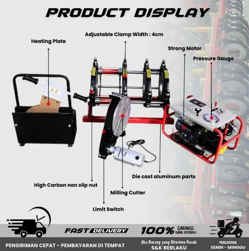 Mesin Las Pipa Hdpe Hydraulic 6 inch - Butt Fushion SHD 160