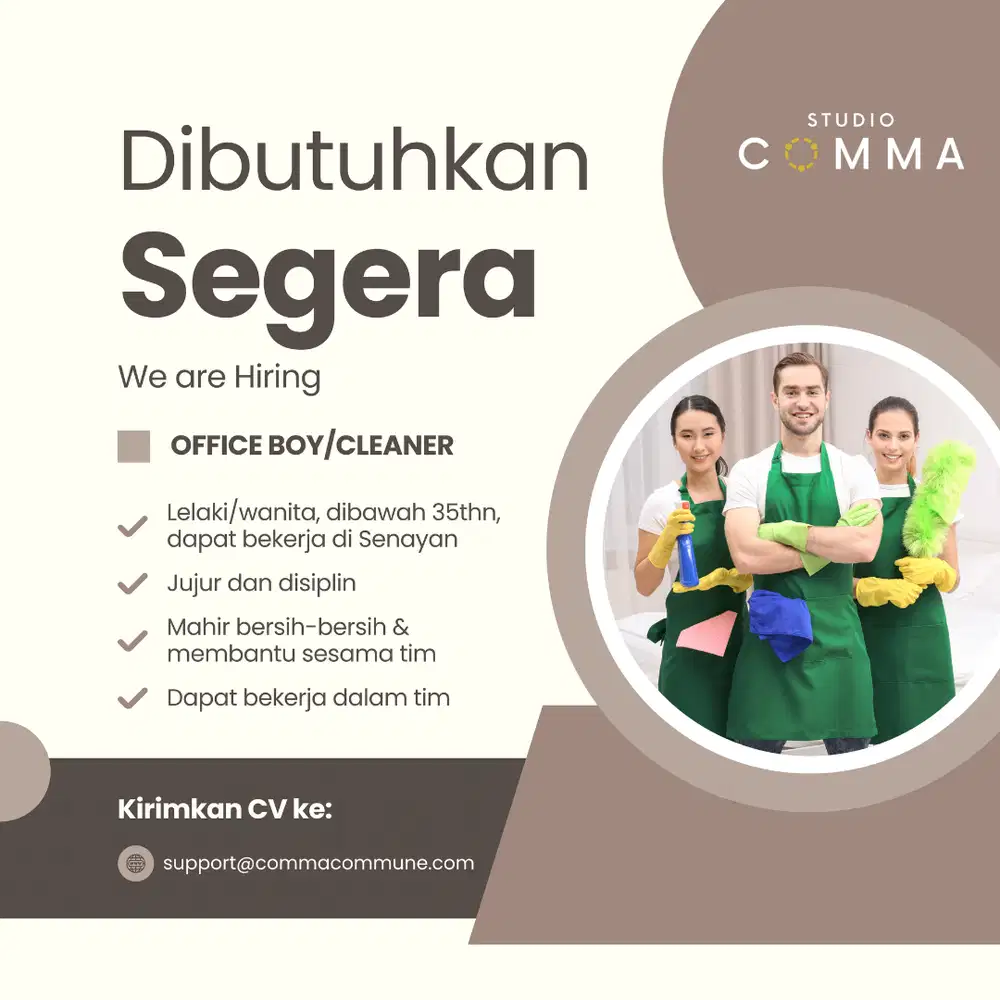 Dibutuhkan segera - OB/Cleaner