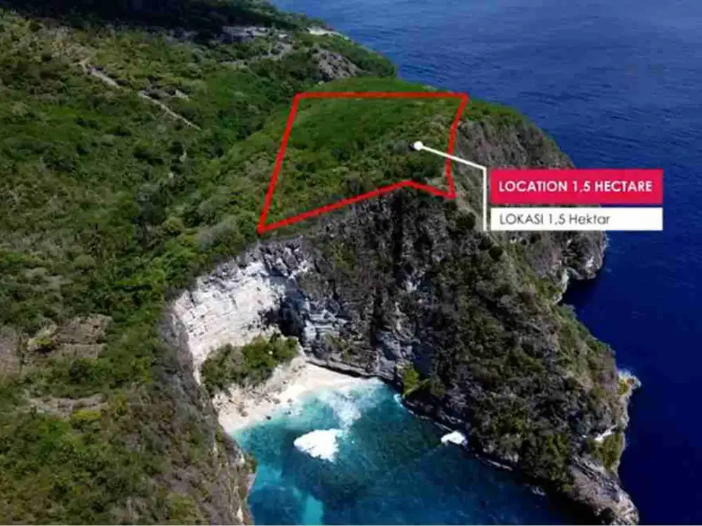 DI JUAL TANAH LOS TEBING DI NUSA PENIDA PEMANDANGAN LAUTAN LUAS