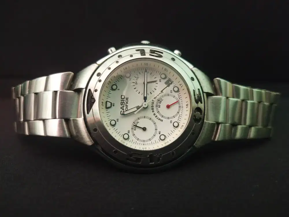 Casio Edifice EF-301 White Dial Chronograph