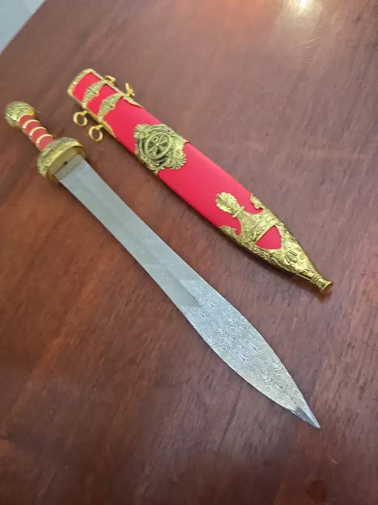 Pedang gladiator Red Roman Gladius sword full metal