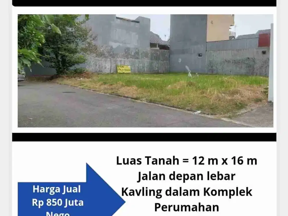 Tanah di Grand Taruma Karawang Barat Rp 850 Juta Nego