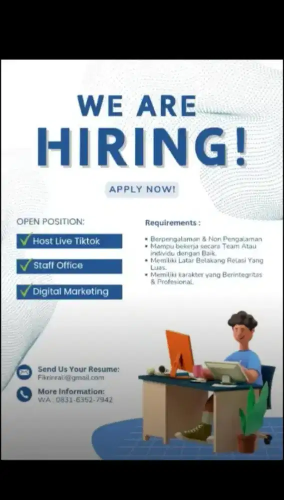 swcepatnya sedang membutuhkan banyak karyawan
