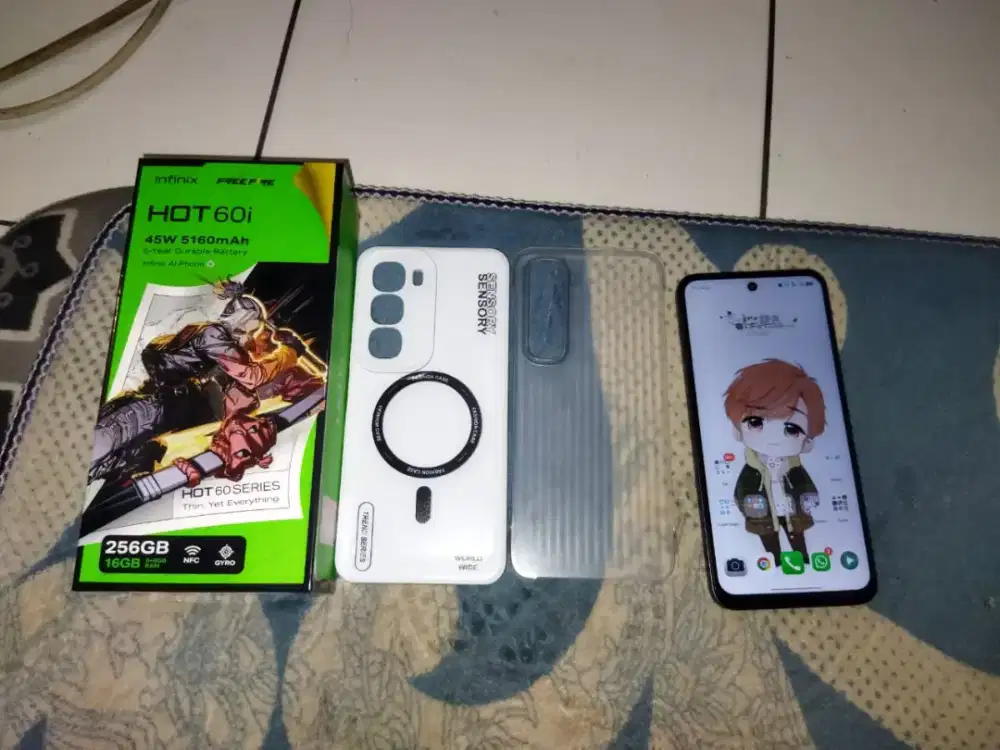 Infinix hot 60i ram 8+8/256 hitam