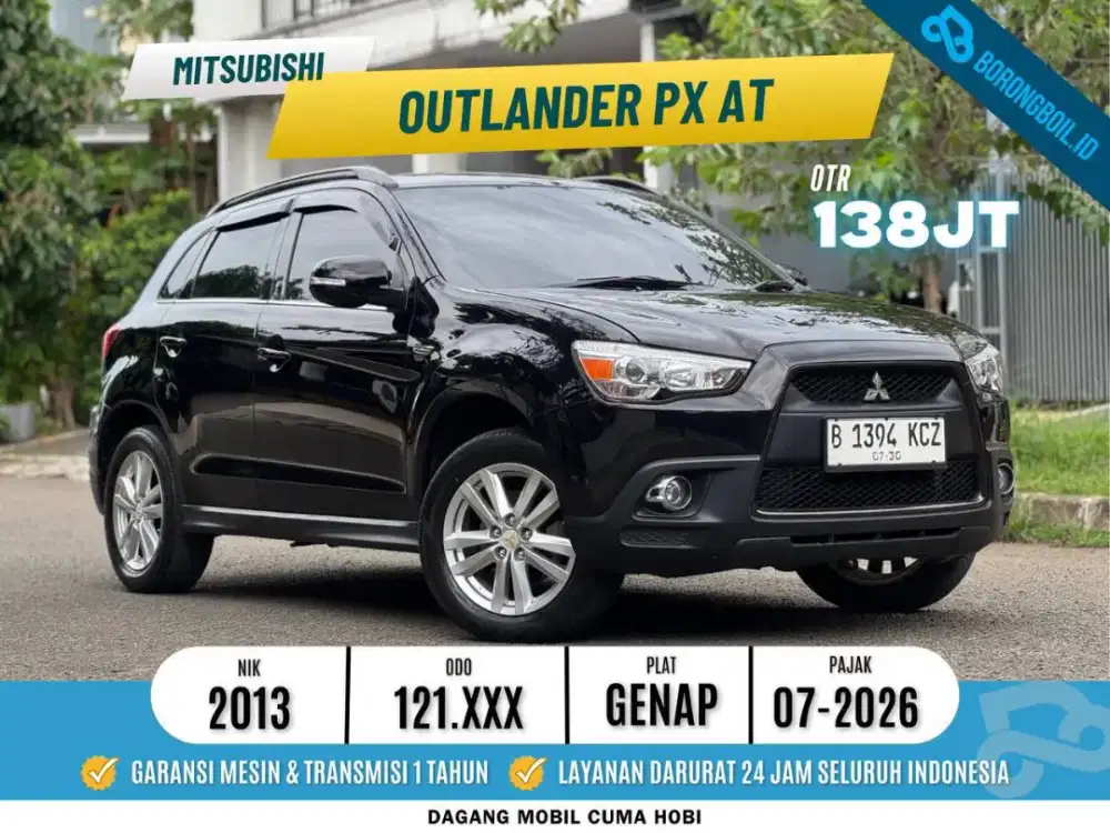 Mitsubishi Outlander PX 2.0 At 2013 Hitam Metalik