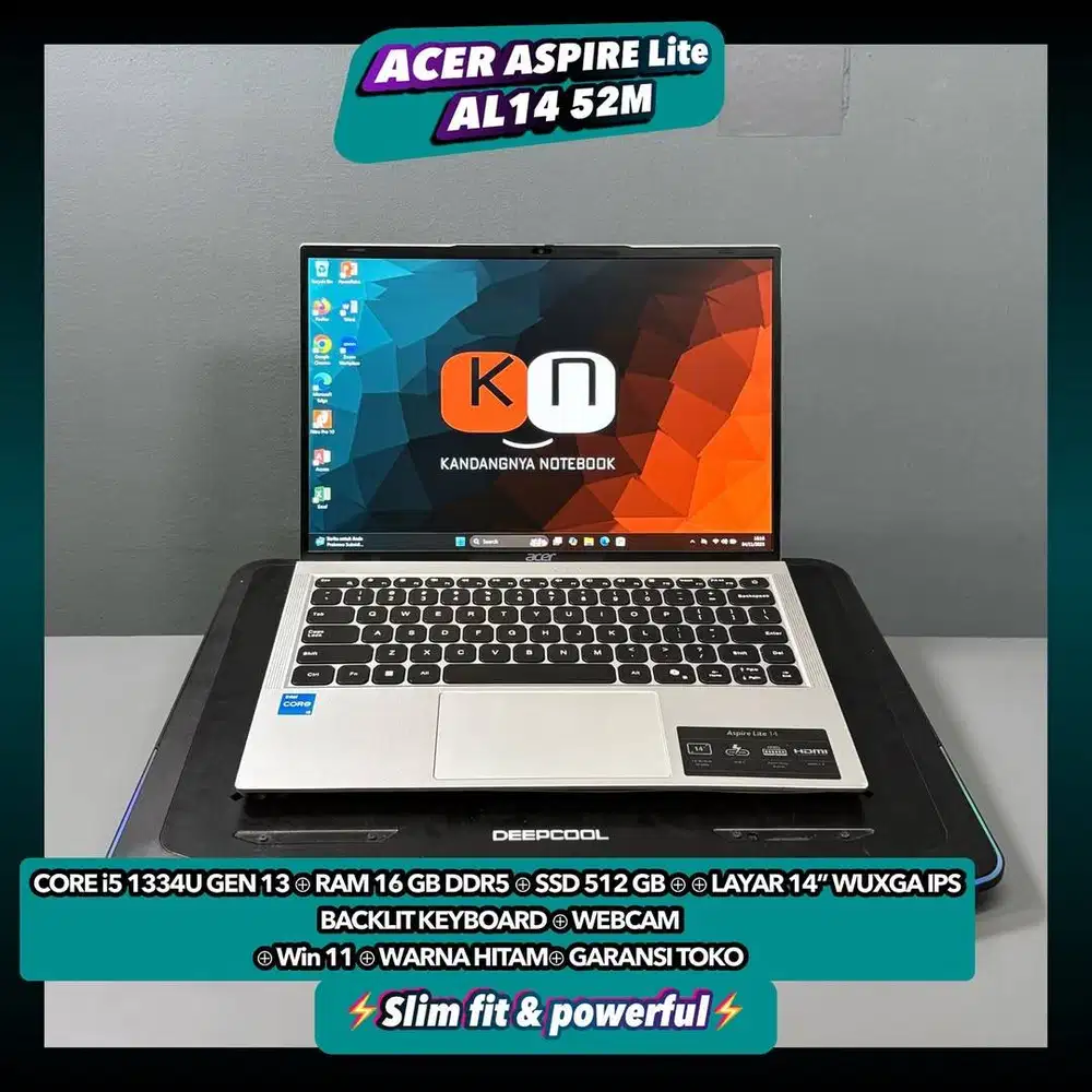 Acer Aspire Lite AL14-52M i5 1334U Gen13 Ram 16/512GB Layar WUXGA Ips