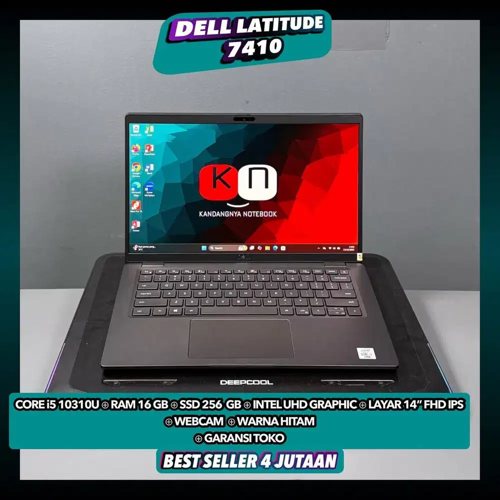 Dell Latitude 7410 i5 10310U Gen10 Ram 16/256GB Layar Fhd Ips
