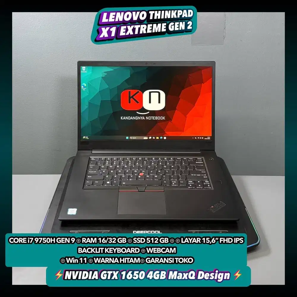 Lenovo Thinkpad X1 Extreme i7 9750H Gen9 Ram 16/512GB GTX1650 4GB