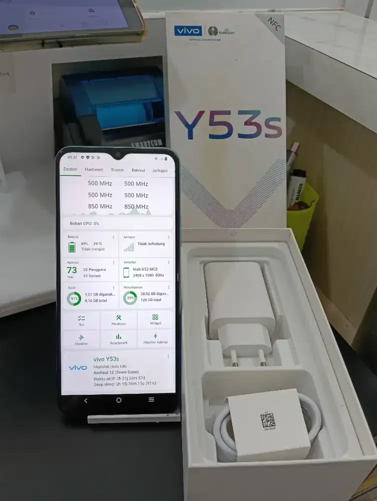 Vivo Y53s NFC ram 8 batre 5000 Mah