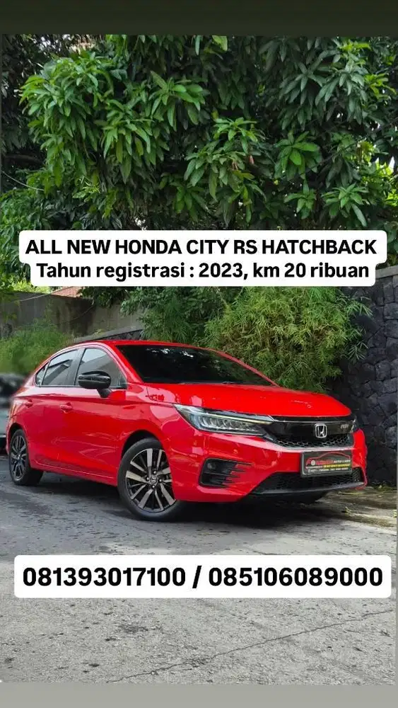 ALL NEW HONDA CITY RS HATCHBACK
Th  reg : 2023,km 20 rb an, plat AD