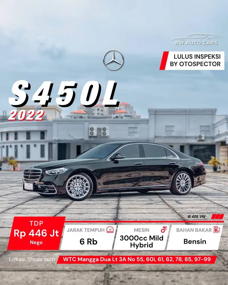 [ODO 6 RB] Mercedes Benz S450L 2022 2023 Hitam S 450L 2021 S450