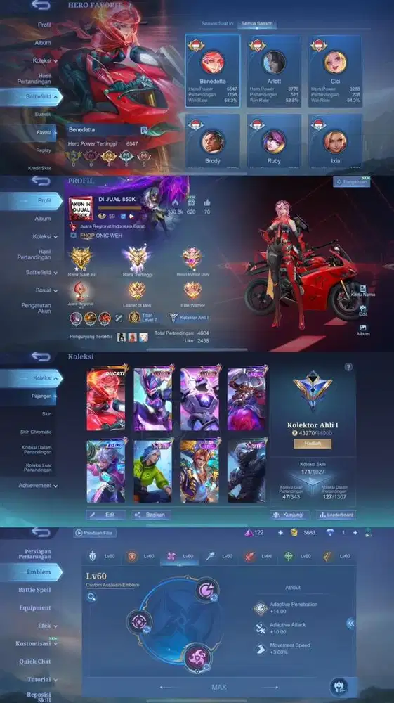 For sale akun ml benedetta ducati