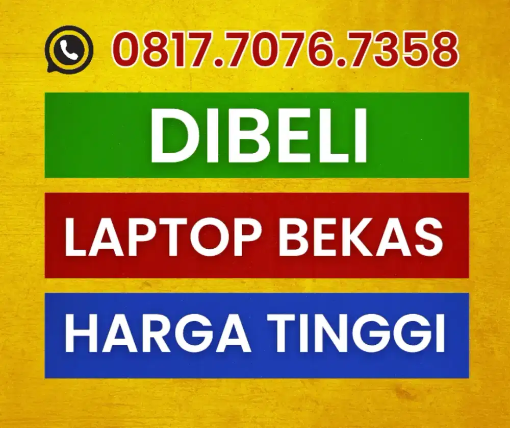 Dibeli laptop bekas harga tinggi
