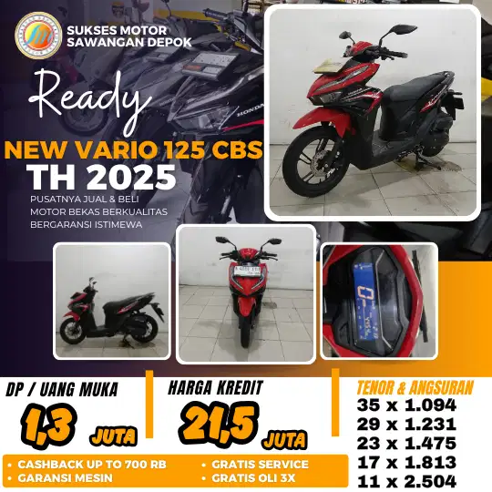 PROMO CASH KREDIT HONDA NEW VARIO 125 CBS TH 2025 MULUS BERGARANSI