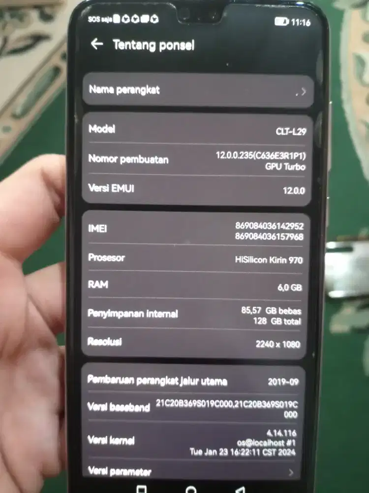 Huawei p20 pro,Ram 6/128
