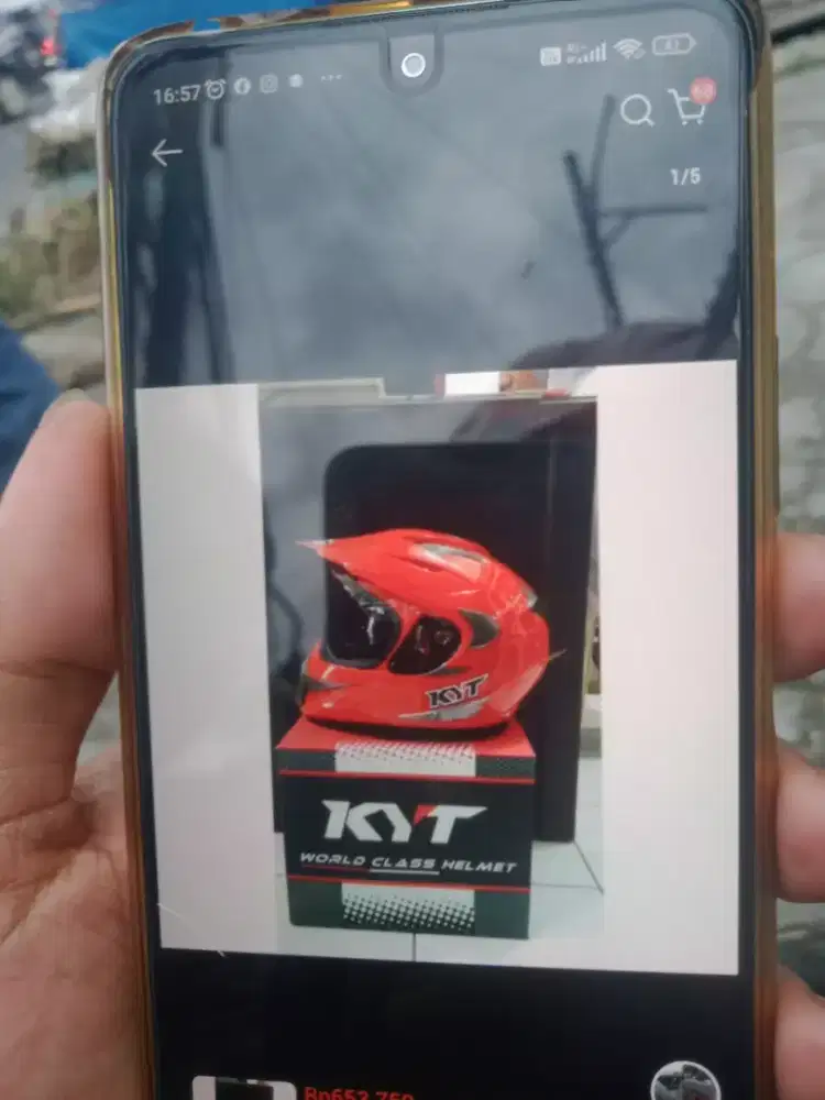 Kyt supermoto enduro double visor sangat mulus sekali separti baru