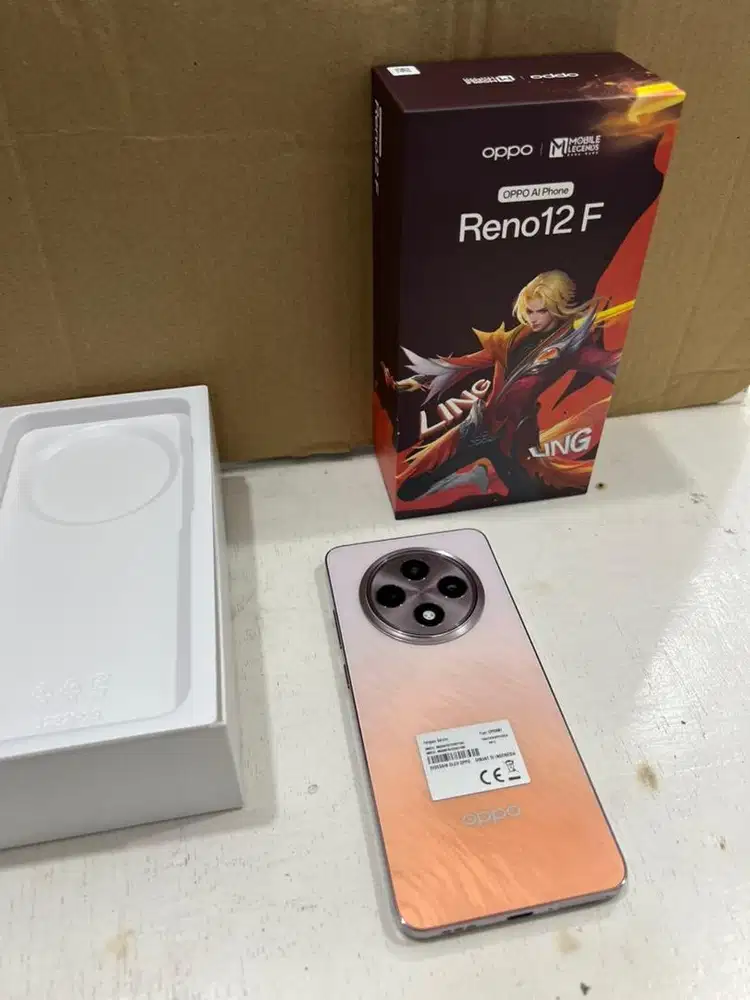 OPPO RENO 12F 5G 256GB ORANGE GARANSI RESMI 2ND