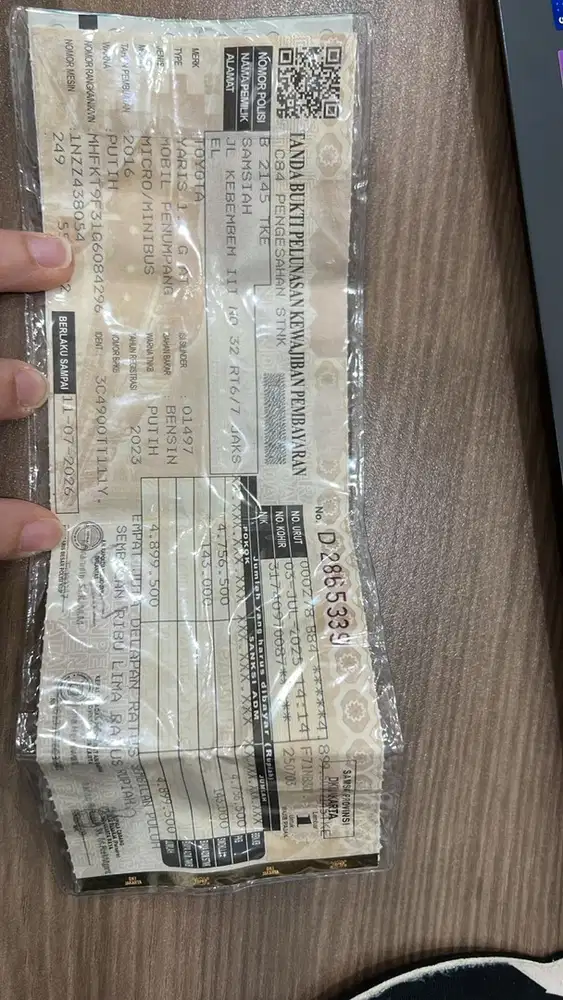 Toyota Yaris 2016 Bensin