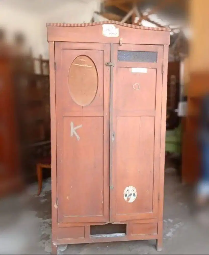 Lemari Pakaian Jati 2 Pt antik