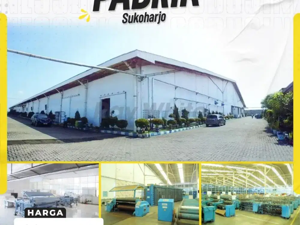 Pabrik Aktif Siap Pakai di Zona Industri Sukoharjo (Akses Kontainer, Include Mesin)