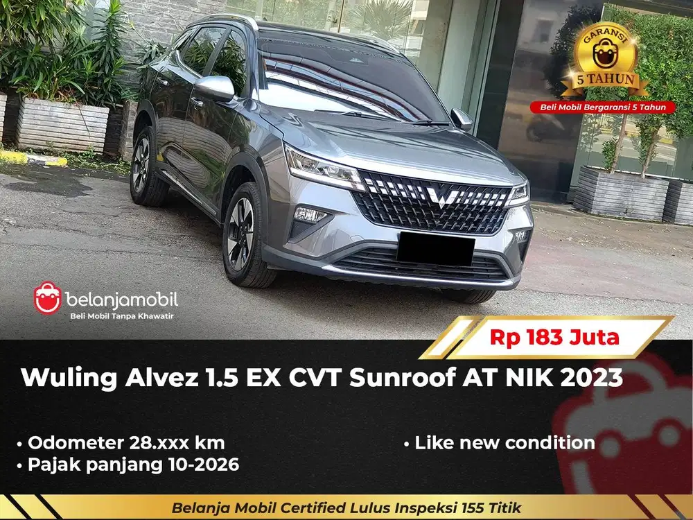 [ GARANSI 5TH ] Wuling Alvez 1.5 EX CVT Sunroof AT 2023/2024