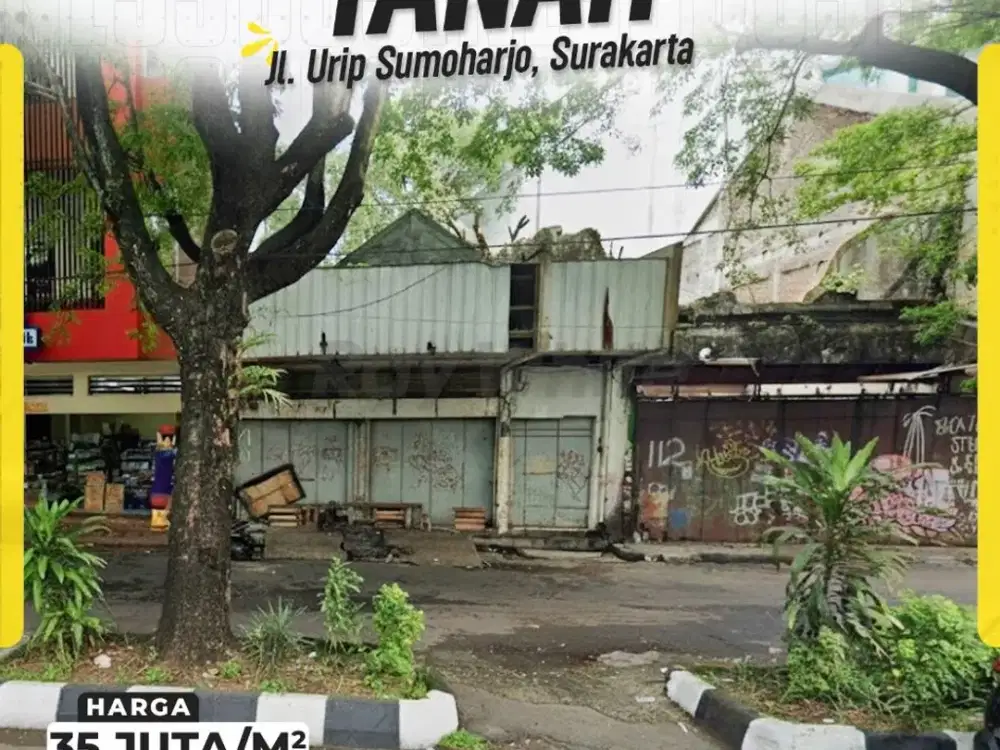 Dijual / Disewakan Tanah Di Tengah Kota Solo Dekat Pasar Gede Kawasan Bisnis