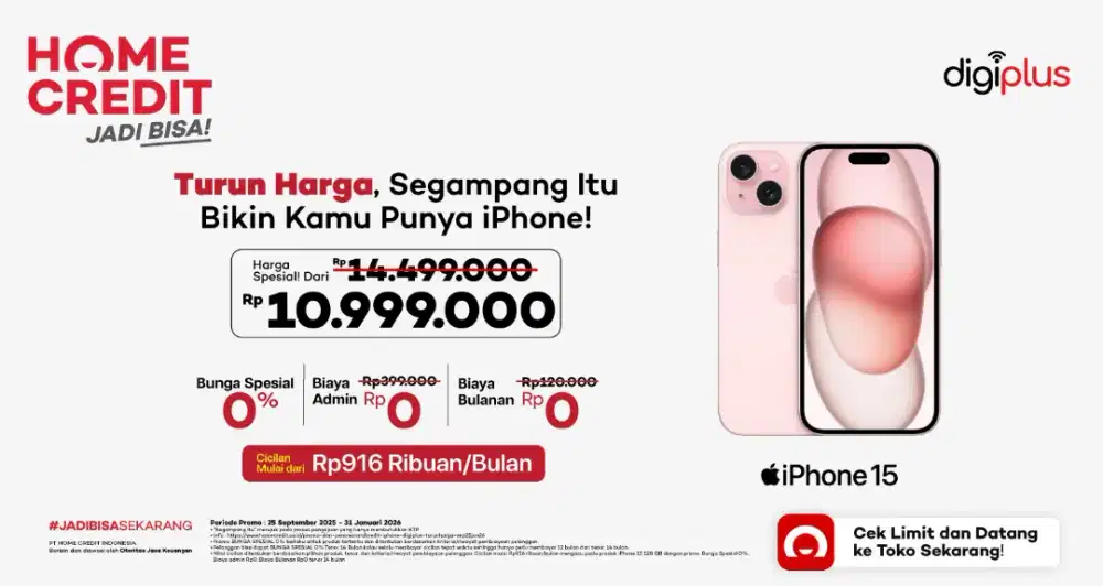 Promo Iphone 15 128gb pakai homecredit