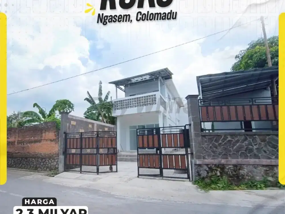 Dijual / Disewakan Ruko Modern 2 Lantai Di Colomadu Siap Pakai
