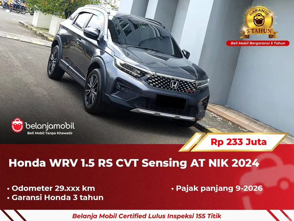 [ GARANSI 5TH ] Honda WR-V WRV WR V 1.5 RS CVT Sensing AT 2024/2025