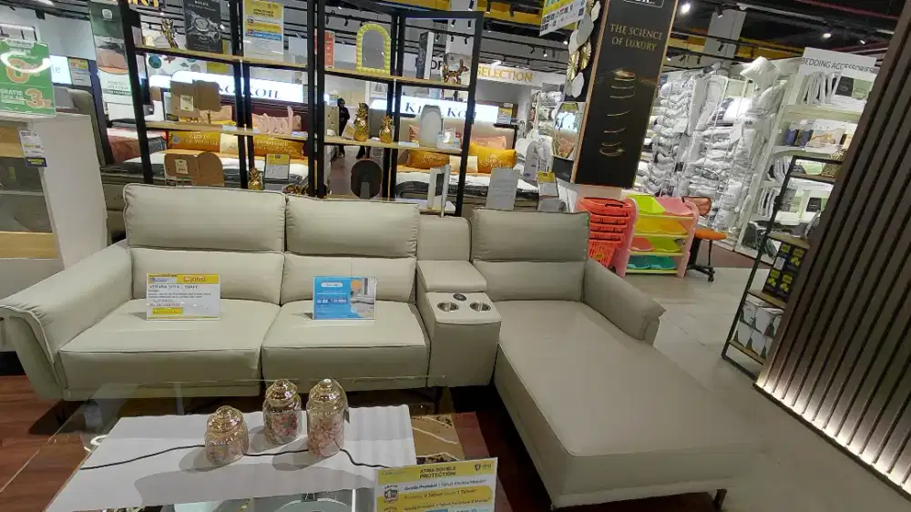 SOFA VERARA L SHAPE HALF LEATHER