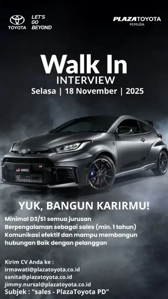 Di cari Marketing/Sales berpengalaman