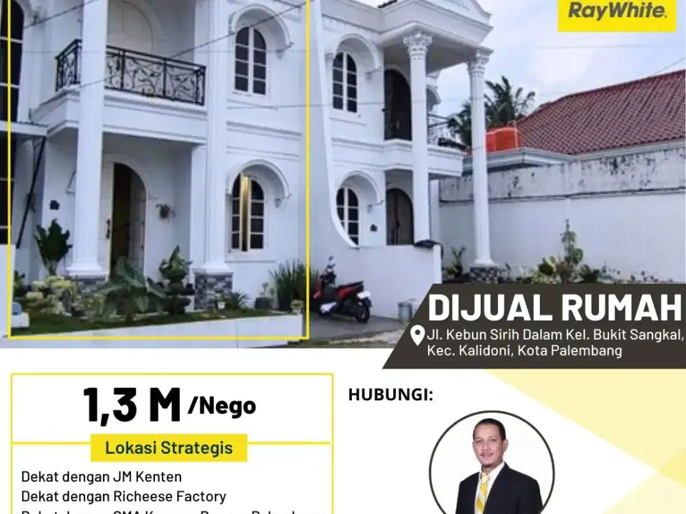 DIJUAL RUMAH MEWAH TENGAH KOTA PALEMBANG DAERAH STRATEGIS