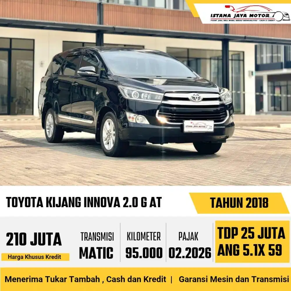 TOYOTA KIJANG INNOVA REBORN 2.0 G AT 2018 HITAM