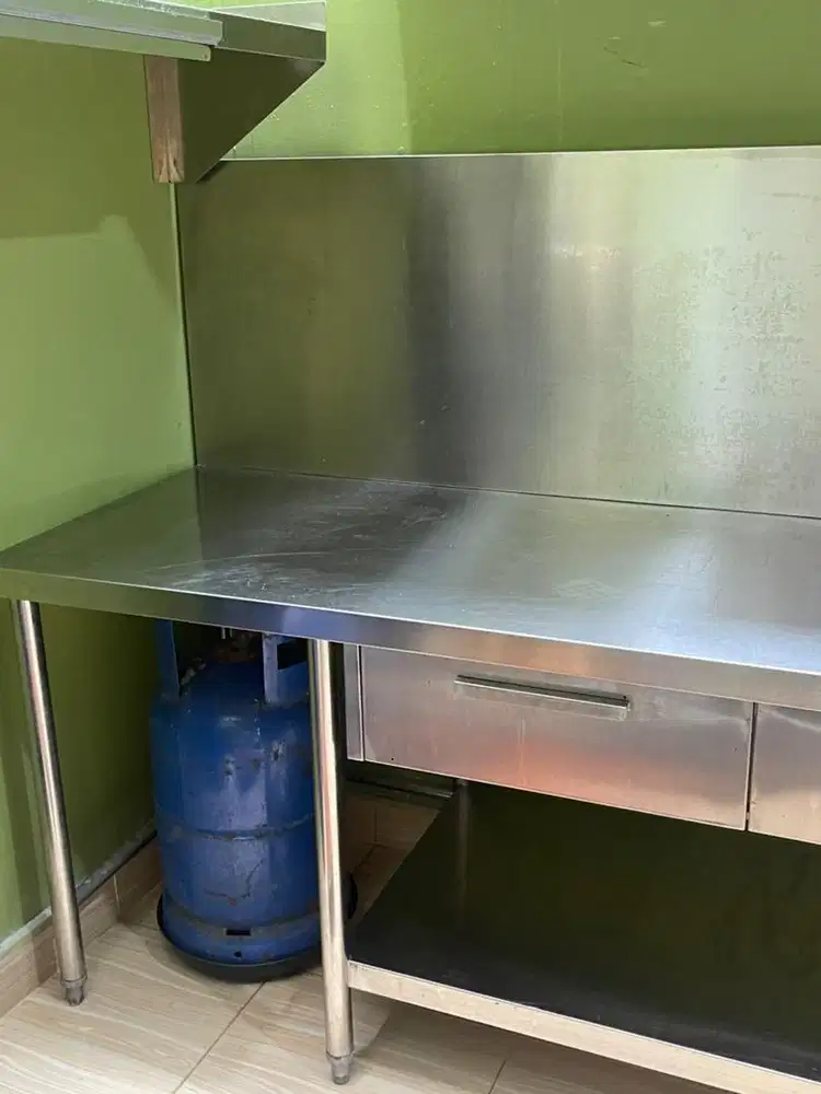 Meja Stainless masak kitchen cafe