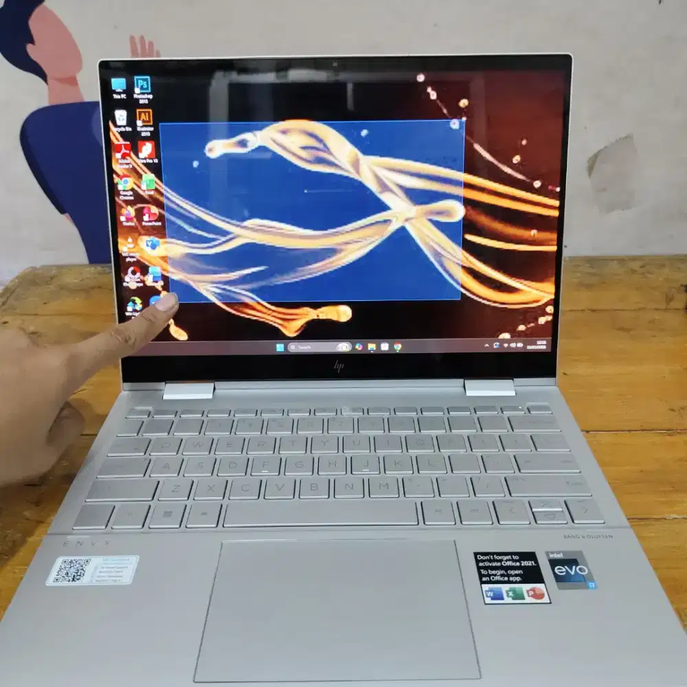 2in-1 Laptop Hp Convertibel envy x360 Slim Ram 16Gb Touchscreen
