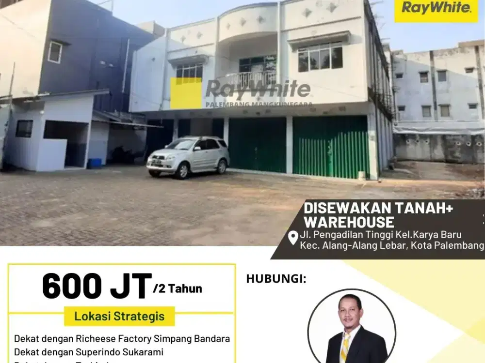 DISEWAKAN GUDANG SERBA GUNA DI KOTA PALEMBANG