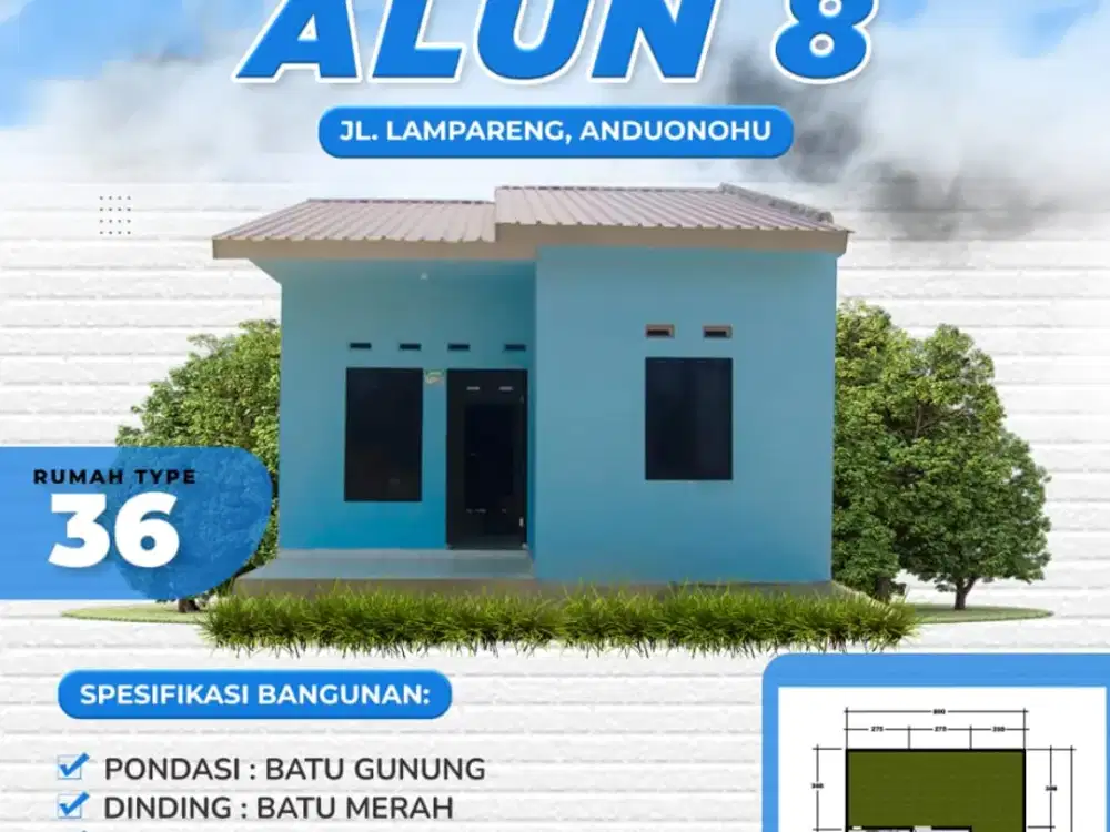 Rumah subsidi Anduonohu Kendari
