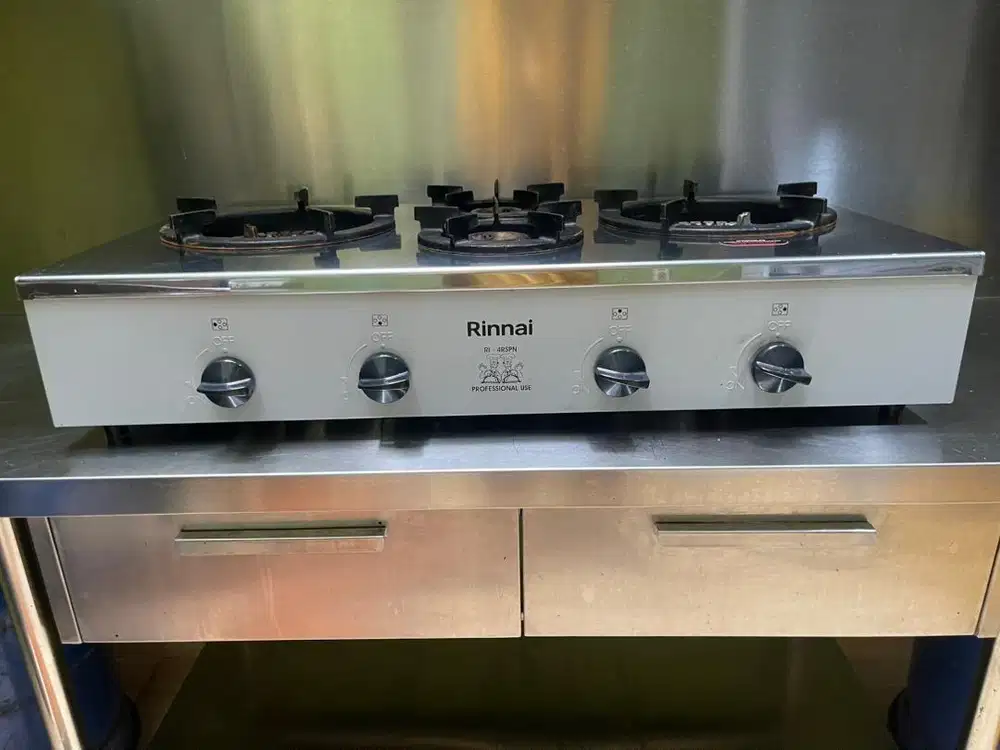 Kompor Rinnai Komersial Stainless 4 Tungku