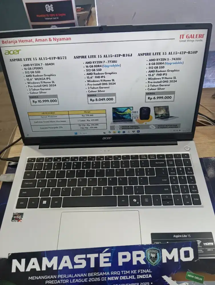 KREDIT LAPTOP ACER ASPIRE LITE 15 AL15-42P-R50P