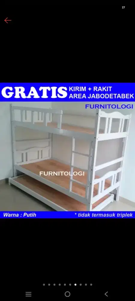 Ranjang tingkat anak ukuran 90x120