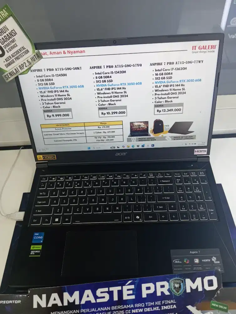KREDIT LAPTOP ACER ASPIRE 7 PRO A715-596-57YQ