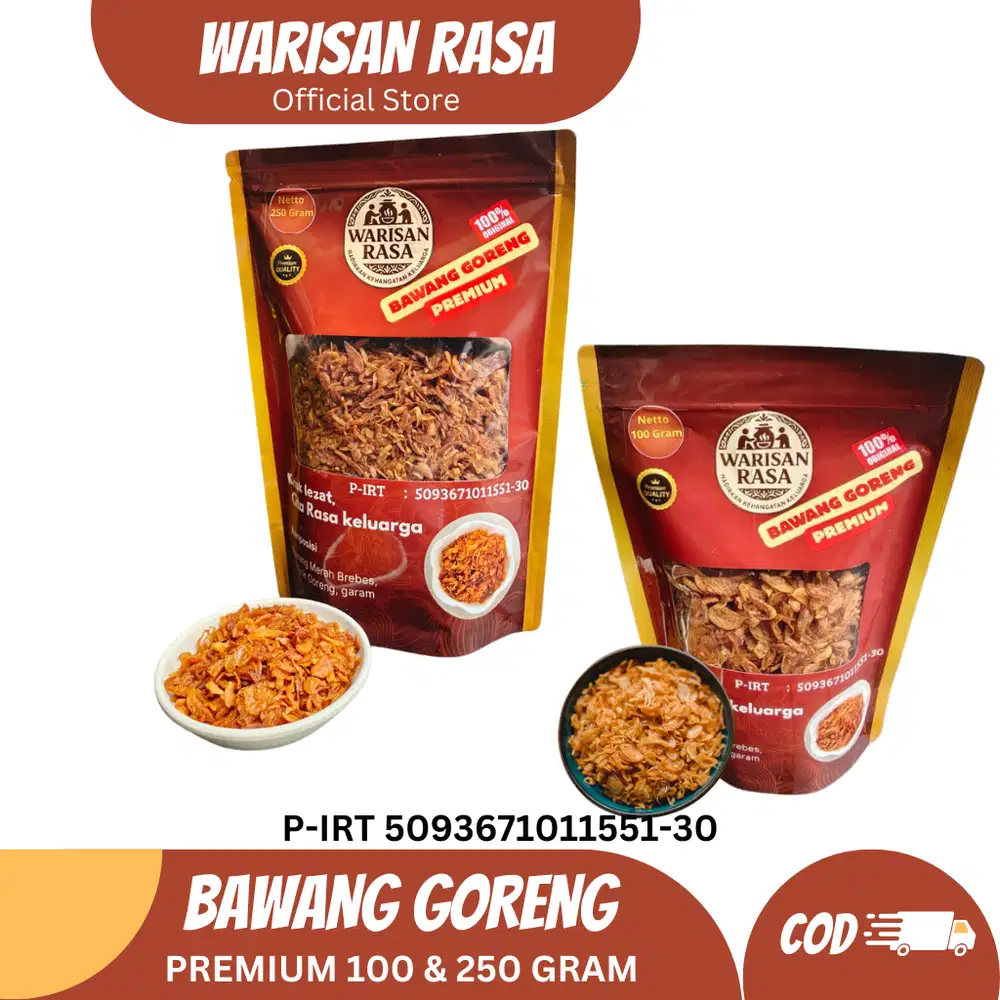 Bawang Goreng Asli Premium 100 &  250gr – Renyahnya Bikin Ketagihan!