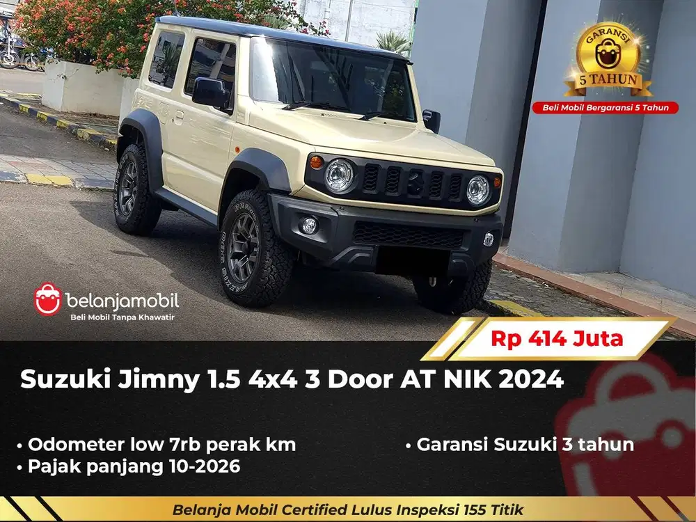 [ GARANSI 5TH ] Suzuki Jimny 1.5 4x4 3 Door AT Coklat 2024/2025