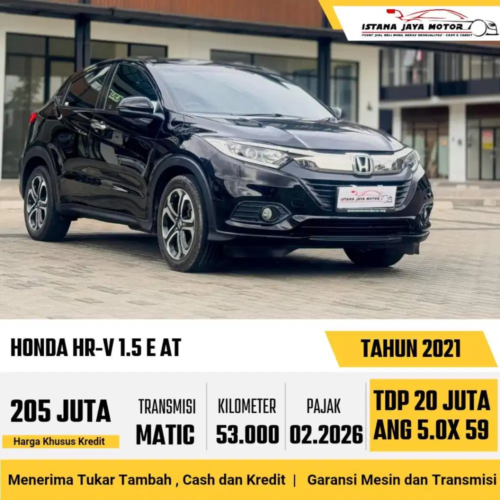 HONDA HR-V 1.5 E AT NIK 2021 HITAM