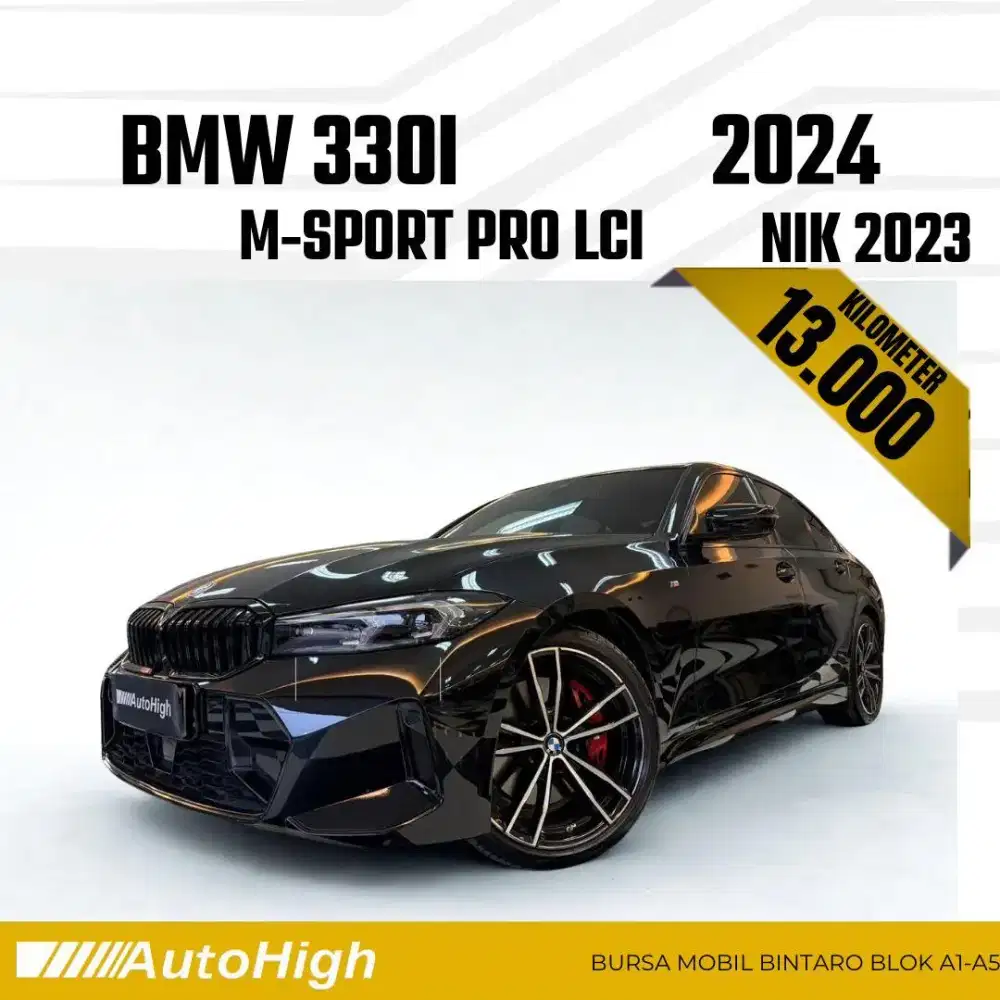 DP10% [Km13.000] 330i M-Sport 2023 Black Reg 2024 #AUTOHIGH