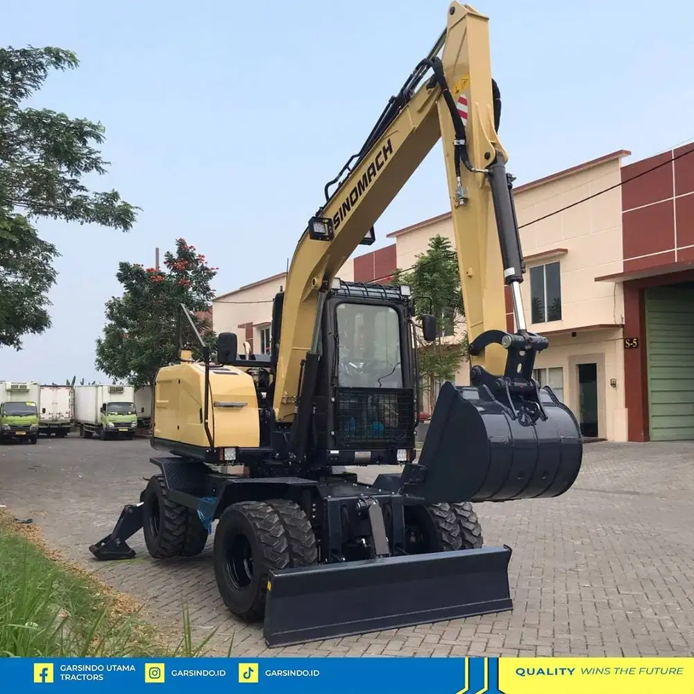 Jual Wheel Excavator Sinomach GHT80 W | Excavator Terbaik Surabaya!