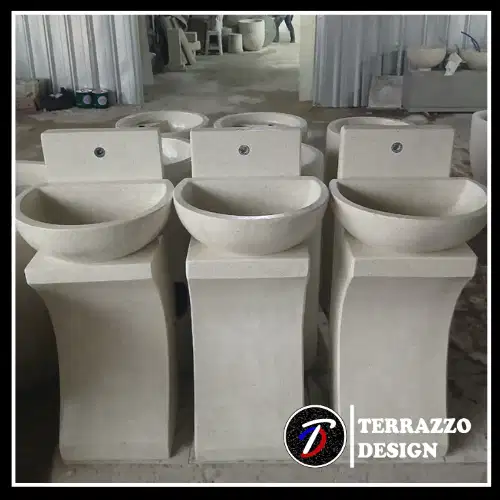 wastafel teraso mewah model pedestal tahan lama