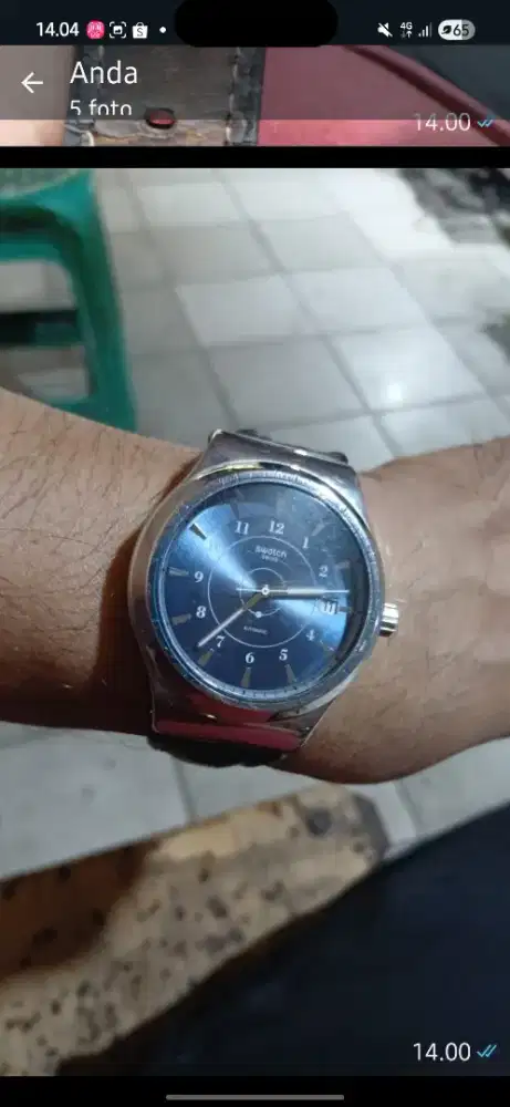 Jam swatch automatic jual cepat, kondisi  bagus, no minus,