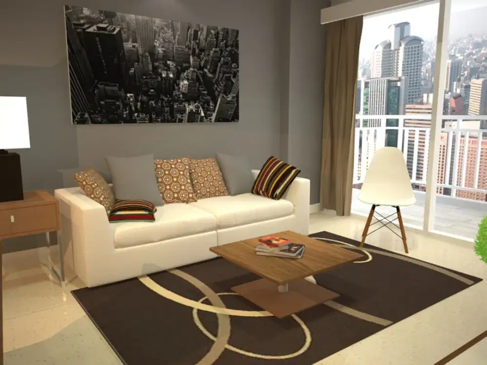 DIJUAL Denpasar Residence Apartment FOR SALE 2+1 Beds 93 Sqm Furnished