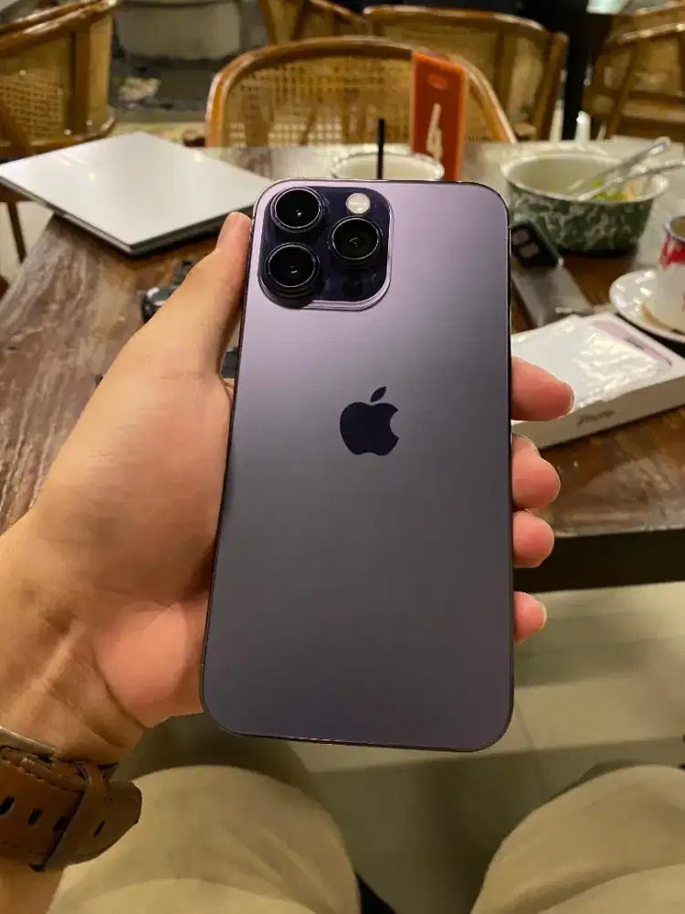 iPhone 14 PRO MAX 256GB Deep Purple Imei Resmi Beacukaii (setara iBox)